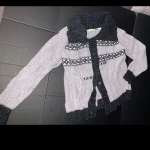 Natural Reflections Charcoal and Light Gray Knit Sweater